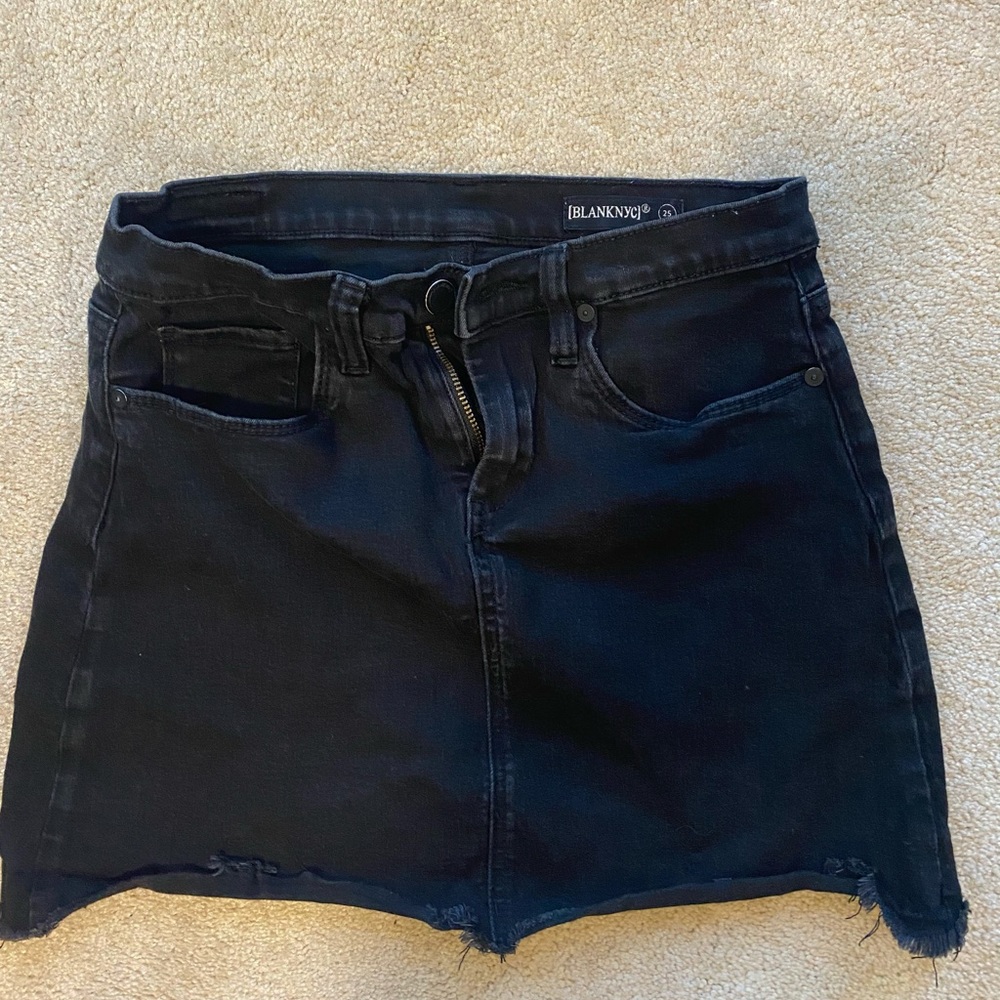 Blank NYC denim skirt black